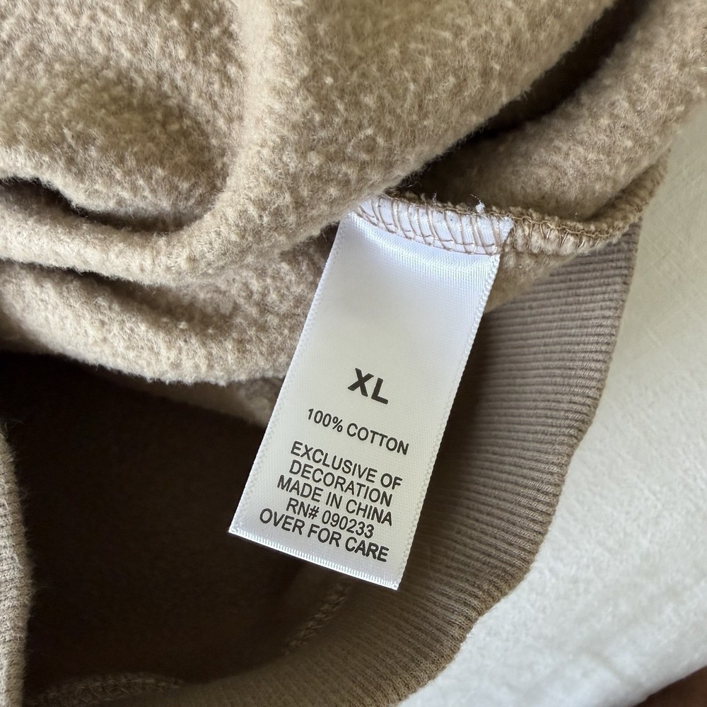 Fear of God Essentials Hoodie Beige Men's XL Premium Fleece Pullover - Picture 11 of 11